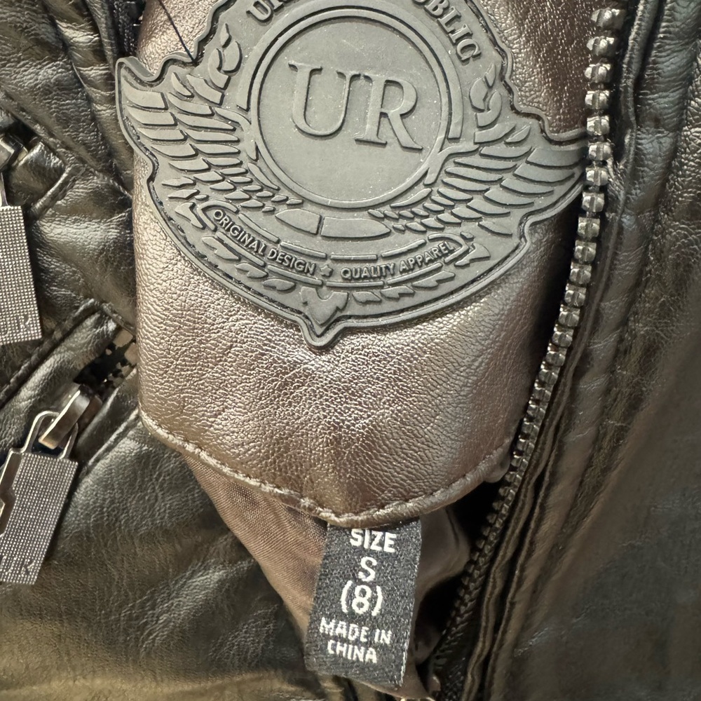 Kids Black leather Jacket - Picture 2 of 2